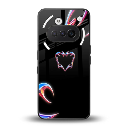 Prism Heart back phone cover | glass case for nothing phone 3a