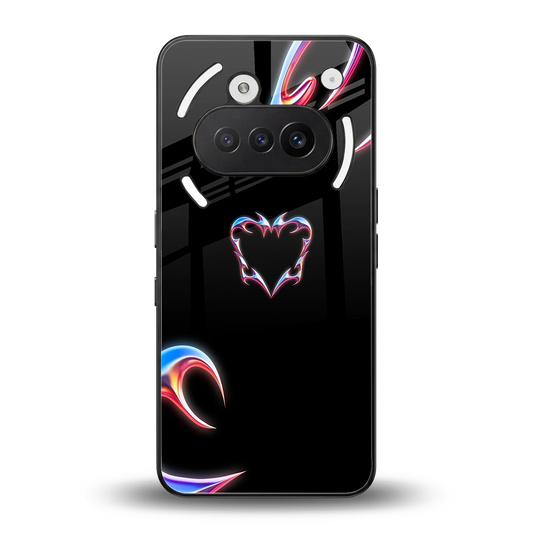 Prism Heart back phone cover | glass case for nothing phone 3a