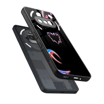 Prism Heart sleek nothing phone 3a cover with tempered glass back and TPU edges