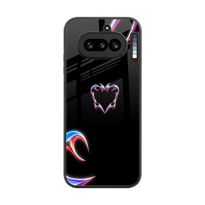 Prism Heart back phone cover | glass case for nothing phone 4a