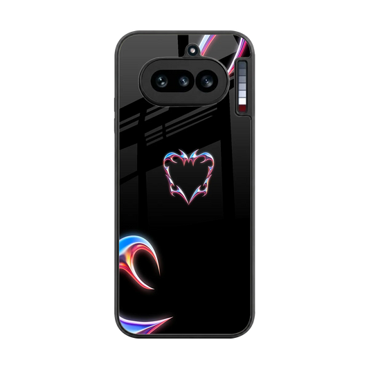 Prism Heart back phone cover | glass case for nothing phone 4a