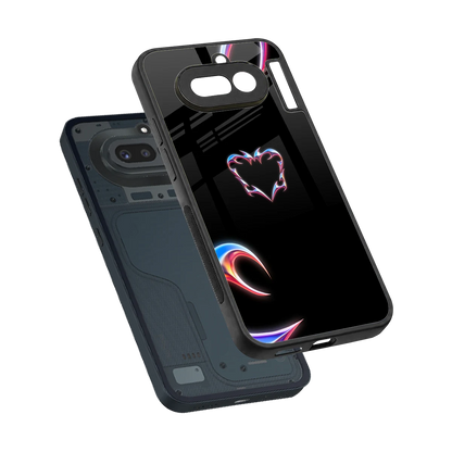 Prism Heart sleek nothing phone 4a cover with tempered glass back and TPU edges