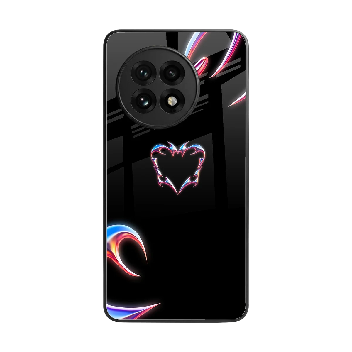 Prism Heart back phone cover | glass case for oneplus 13r