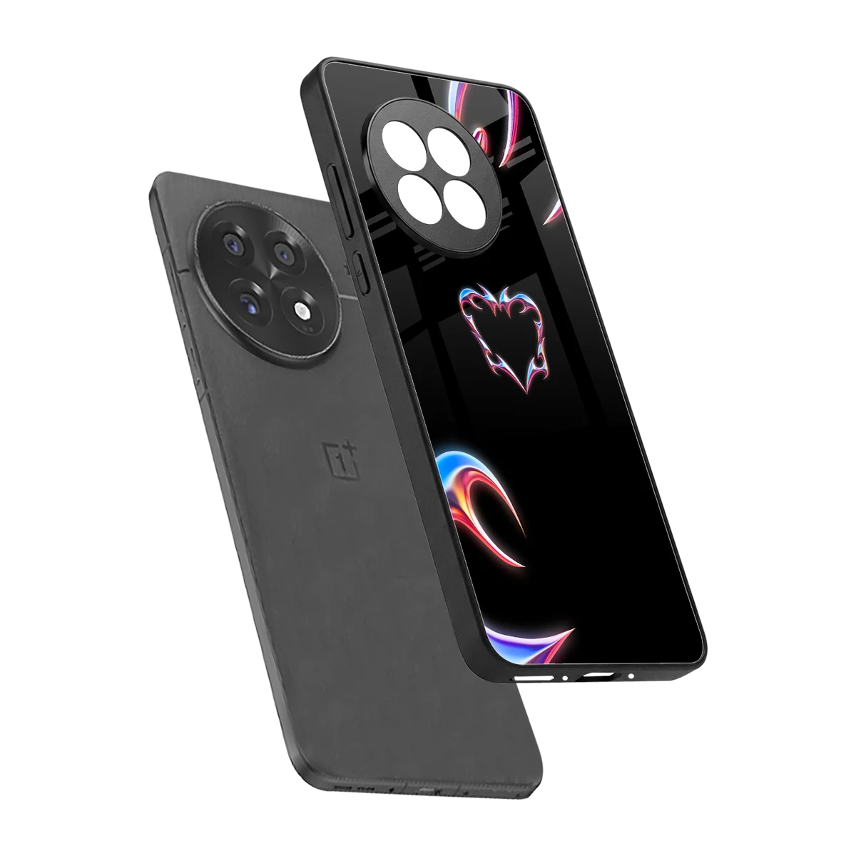 Prism Heart sleek oneplus 13r cover with tempered glass back and TPU edges