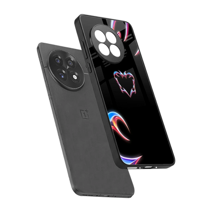 Prism Heart sleek oneplus 13r cover with tempered glass back and TPU edges