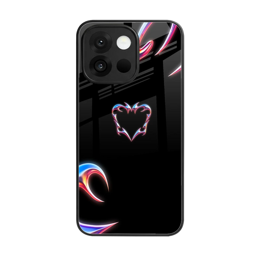 Prism Heart back phone cover | glass case for oneplus 13s