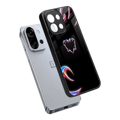 Prism Heart sleek oneplus 13s cover with tempered glass back and TPU edges