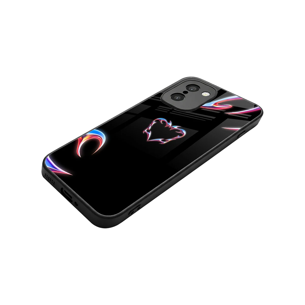 Prism Heart stylish phone case for oneplus 15r | glossy glass and slim fit