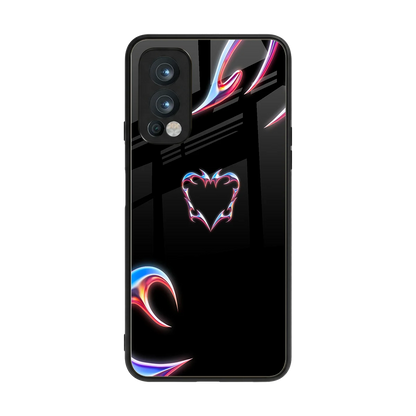Prism Heart back phone cover | glass case for oneplus nord 2