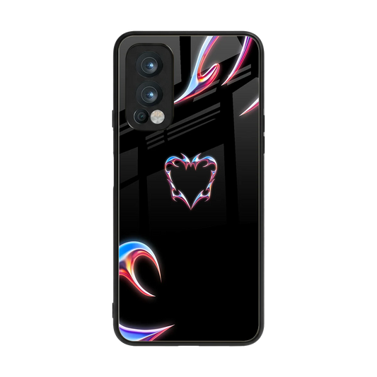 Prism Heart back phone cover | glass case for oneplus nord 2
