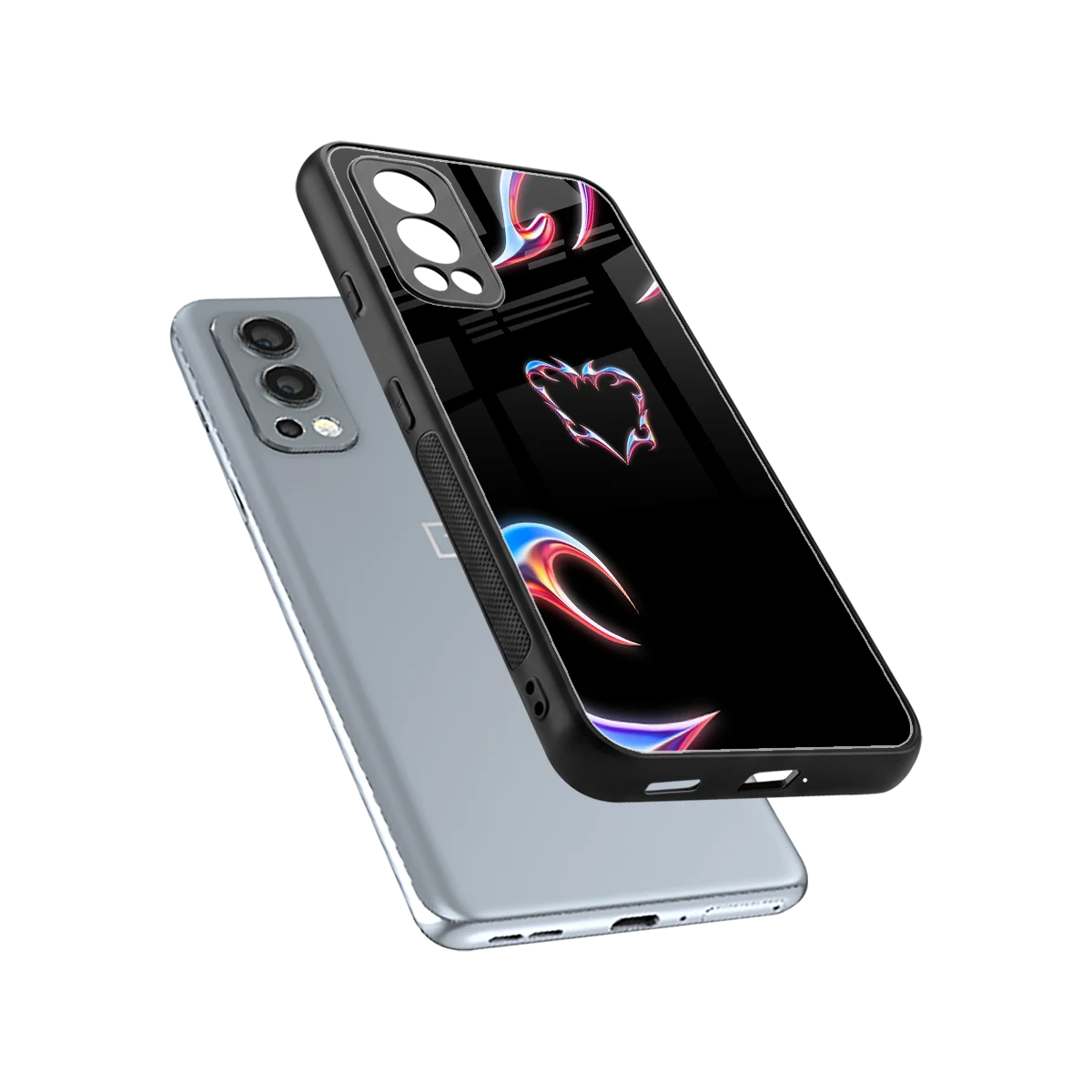 Prism Heart sleek oneplus nord 2 cover with tempered glass back and TPU edges