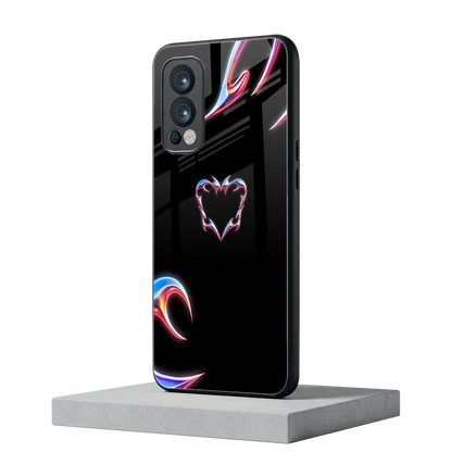 Prism Heart oneplus nord 2 mobile cover | shockproof glass phone case