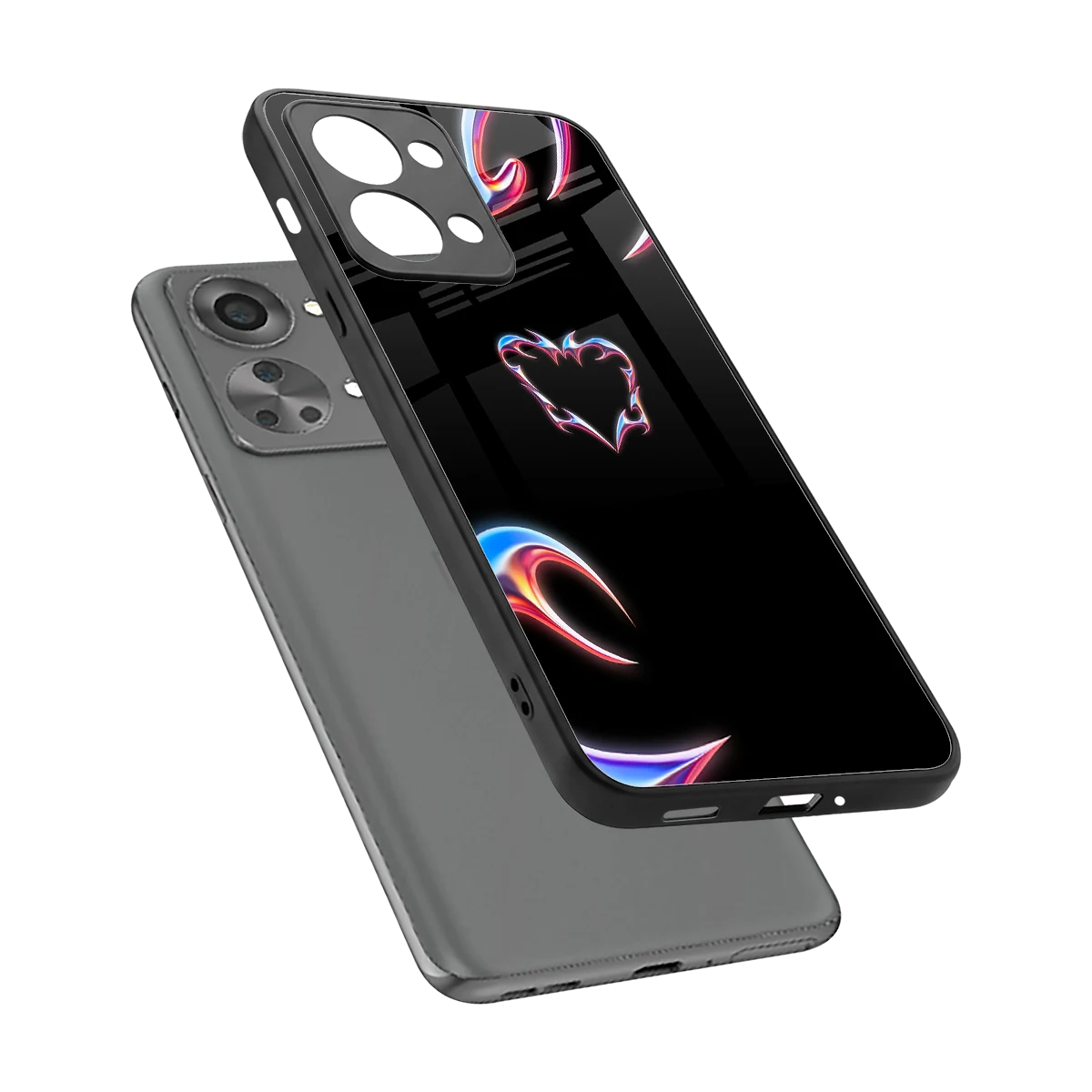 Prism Heart sleek oneplus nord 2t cover with tempered glass back and TPU edges