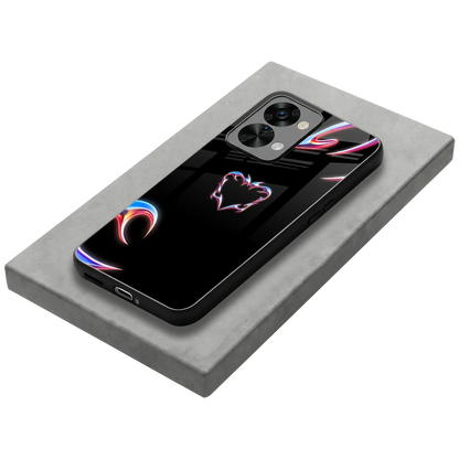 Prism Heart stylish phone case for oneplus nord 2t | glossy glass and slim fit