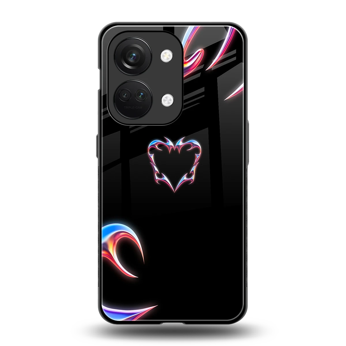 Prism Heart back phone cover | glass case for oneplus nord 3