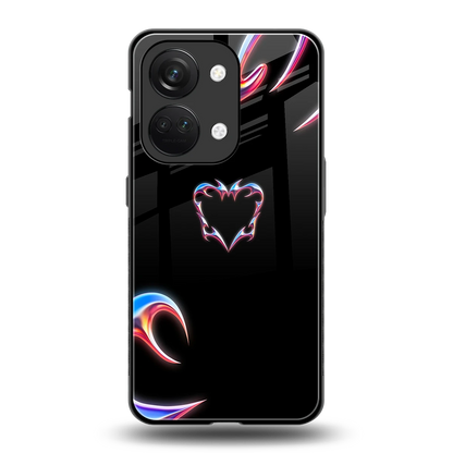 Prism Heart back phone cover | glass case for oneplus nord 3