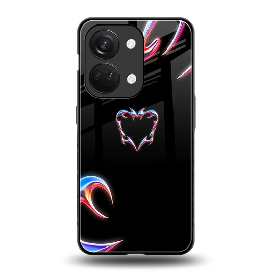 Prism Heart back phone cover | glass case for oneplus nord 3