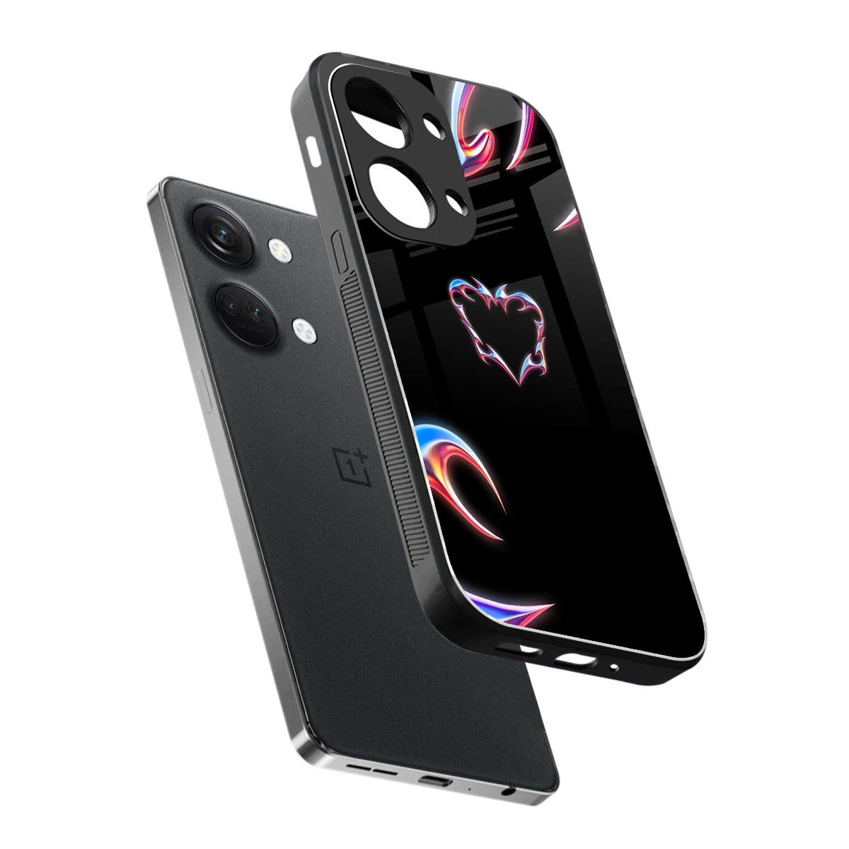 Prism Heart sleek oneplus nord 3 cover with tempered glass back and TPU edges