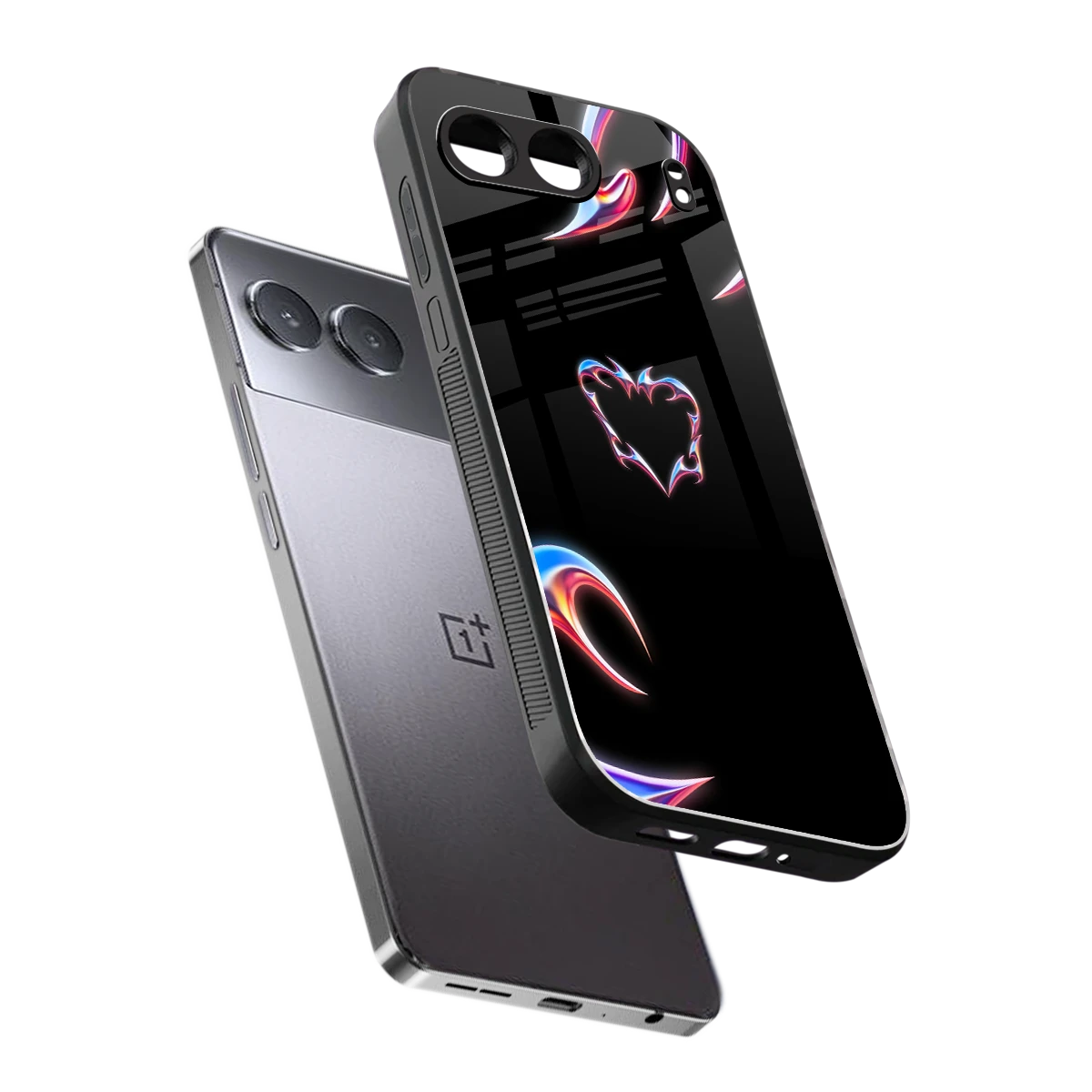 Prism Heart sleek oneplus nord 4 cover with tempered glass back and TPU edges