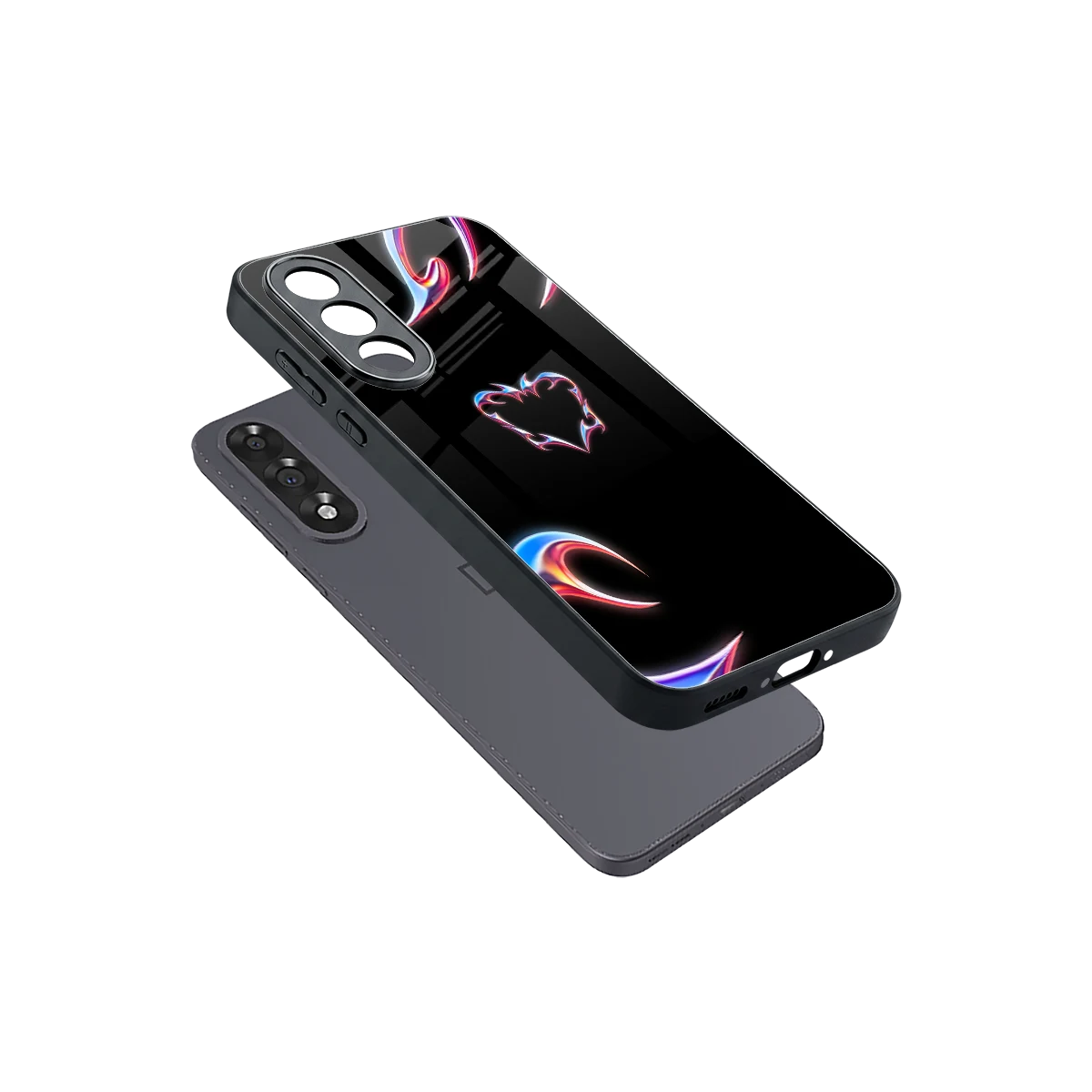 Prism Heart sleek oneplus nord 5 cover with tempered glass back and TPU edges