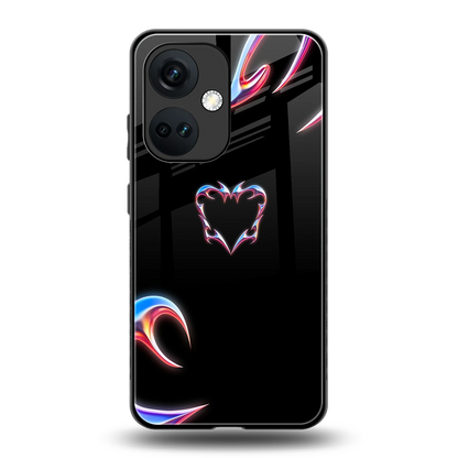 Prism Heart back phone cover | glass case for oneplus nord ce 3