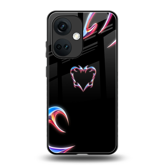 Prism Heart back phone cover | glass case for oneplus nord ce 3