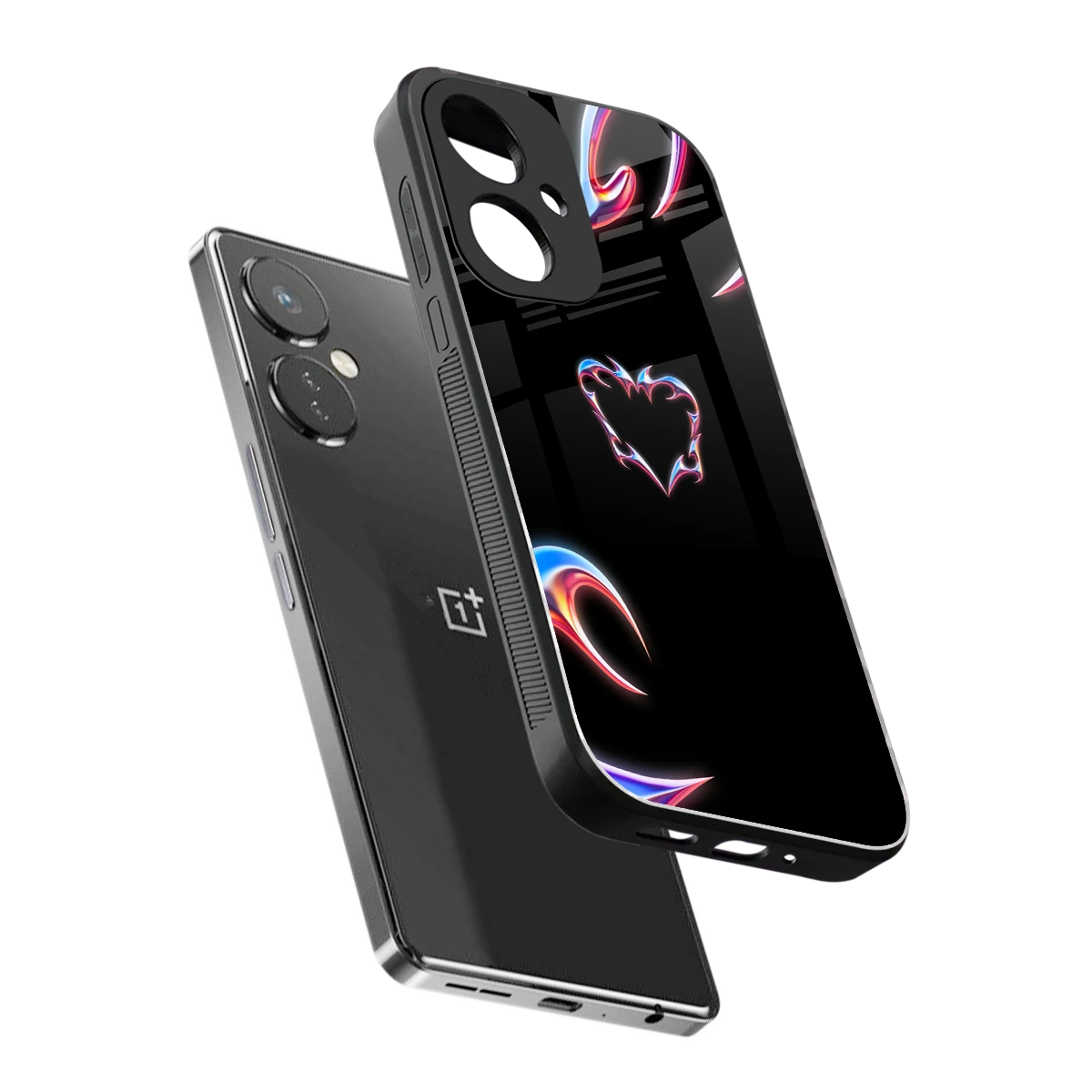 Prism Heart sleek oneplus nord ce 3 cover with tempered glass back and TPU edges