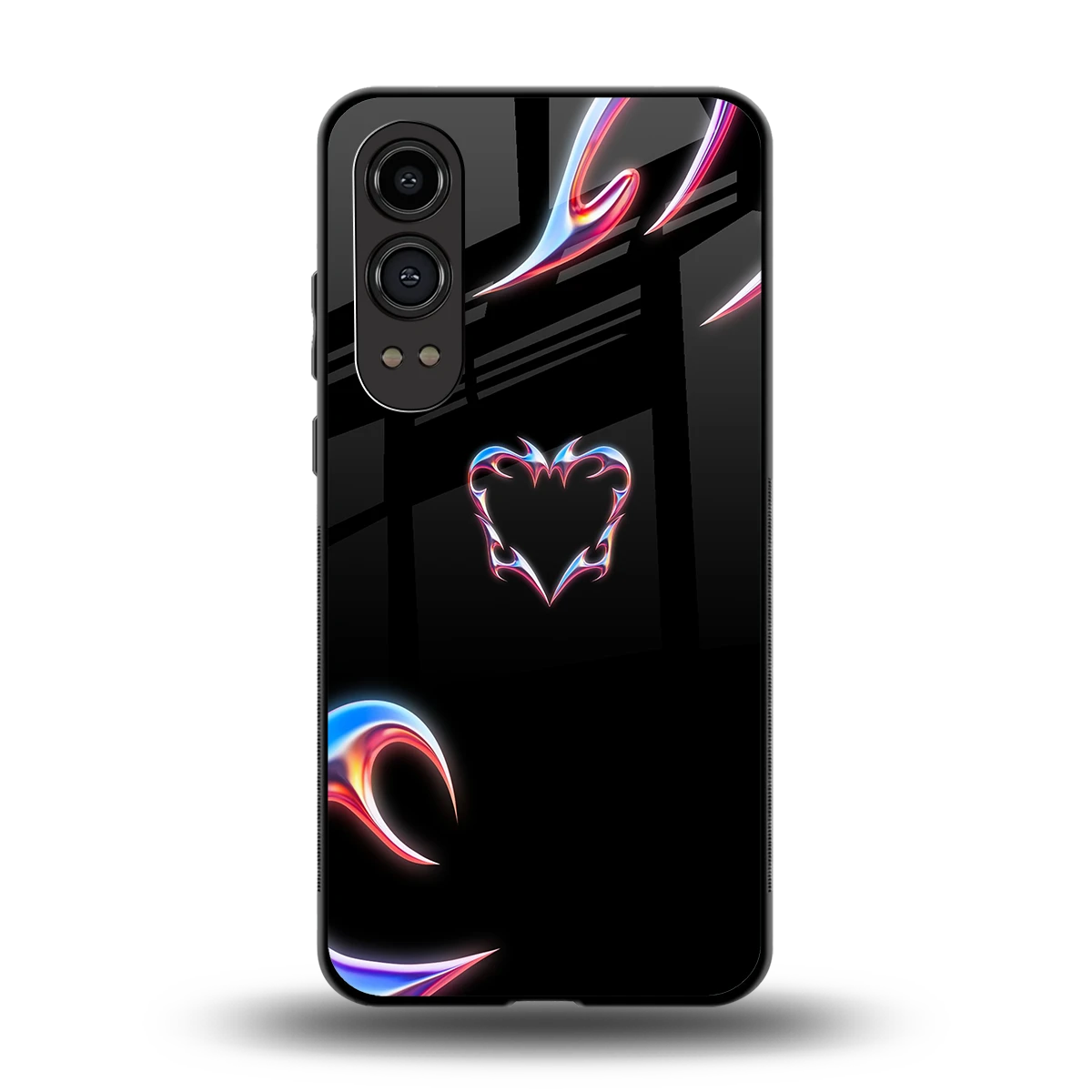 Prism Heart back phone cover | glass case for oneplus nord ce 4 lite