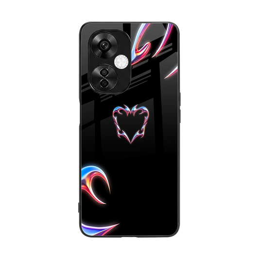 Prism Heart back phone cover | glass case for oneplus nord ce 3 lite