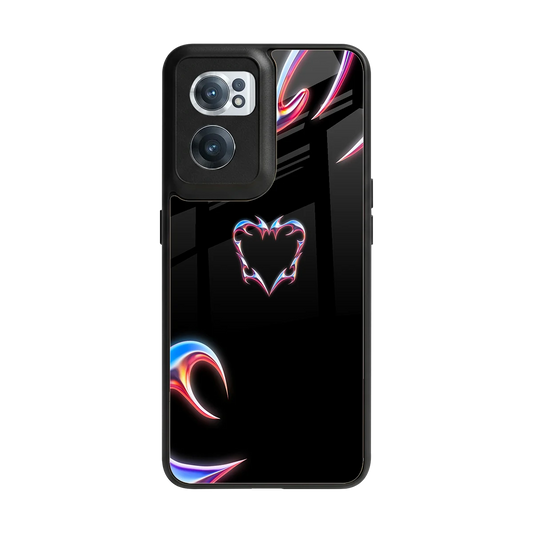 Prism Heart back phone cover | glass case for oneplus nord ce 2