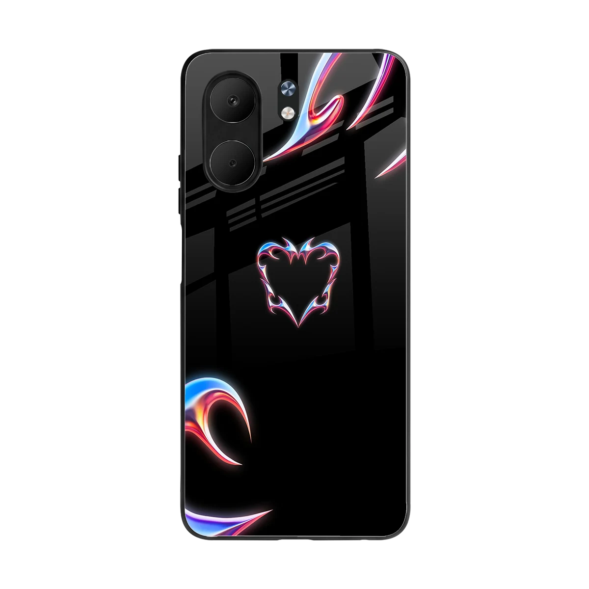 Prism Heart back phone cover | glass case for oppo a5x 5g
