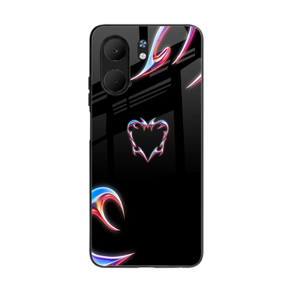 Prism Heart back phone cover | glass case for oppo a5x 5g