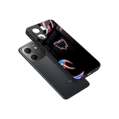 Prism Heart sleek oppo a5x 5g cover with tempered glass back and TPU edges