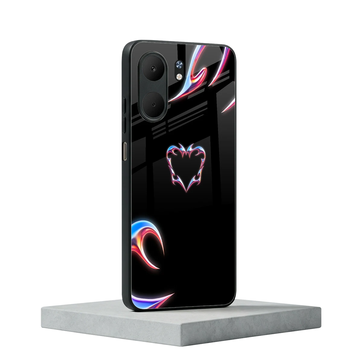 Prism Heart oppo a5x 5g mobile cover | shockproof glass phone case