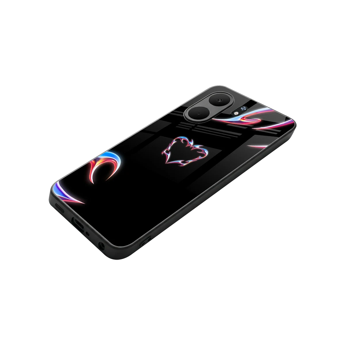 Prism Heart stylish phone case for oppo a5x 5g | glossy glass and slim fit