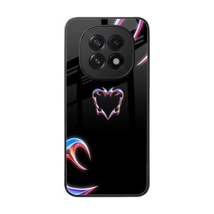 Prism Heart back phone cover | glass case for oppo f29 5g