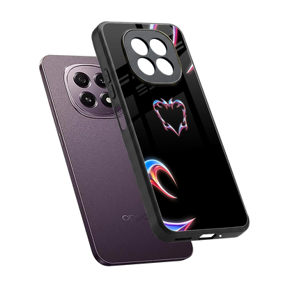 Prism Heart sleek oppo f29 5g cover with tempered glass back and TPU edges