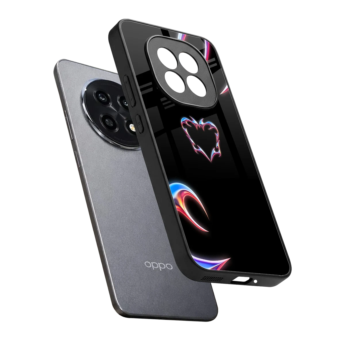 Prism Heart sleek oppo f29 pro 5g cover with tempered glass back and TPU edges