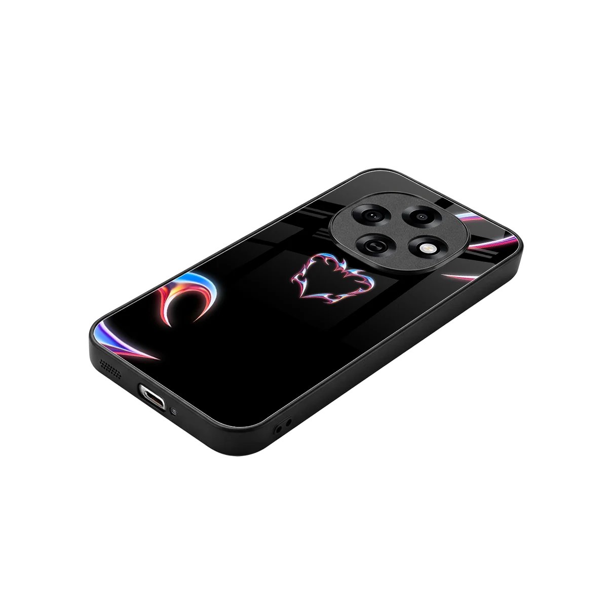 Prism Heart stylish phone case for oppo f31 pro 5g | glossy glass and slim fit