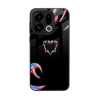 Prism Heart back phone cover | glass case for oppo find x9