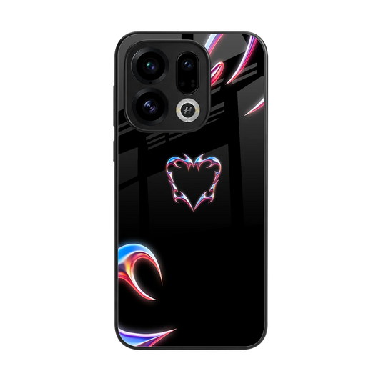 Prism Heart back phone cover | glass case for oppo find x9