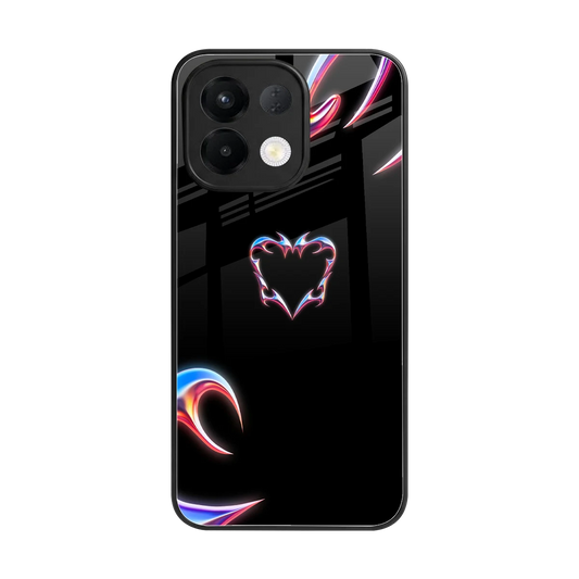 Prism Heart back phone cover | glass case for oppo k13 5g