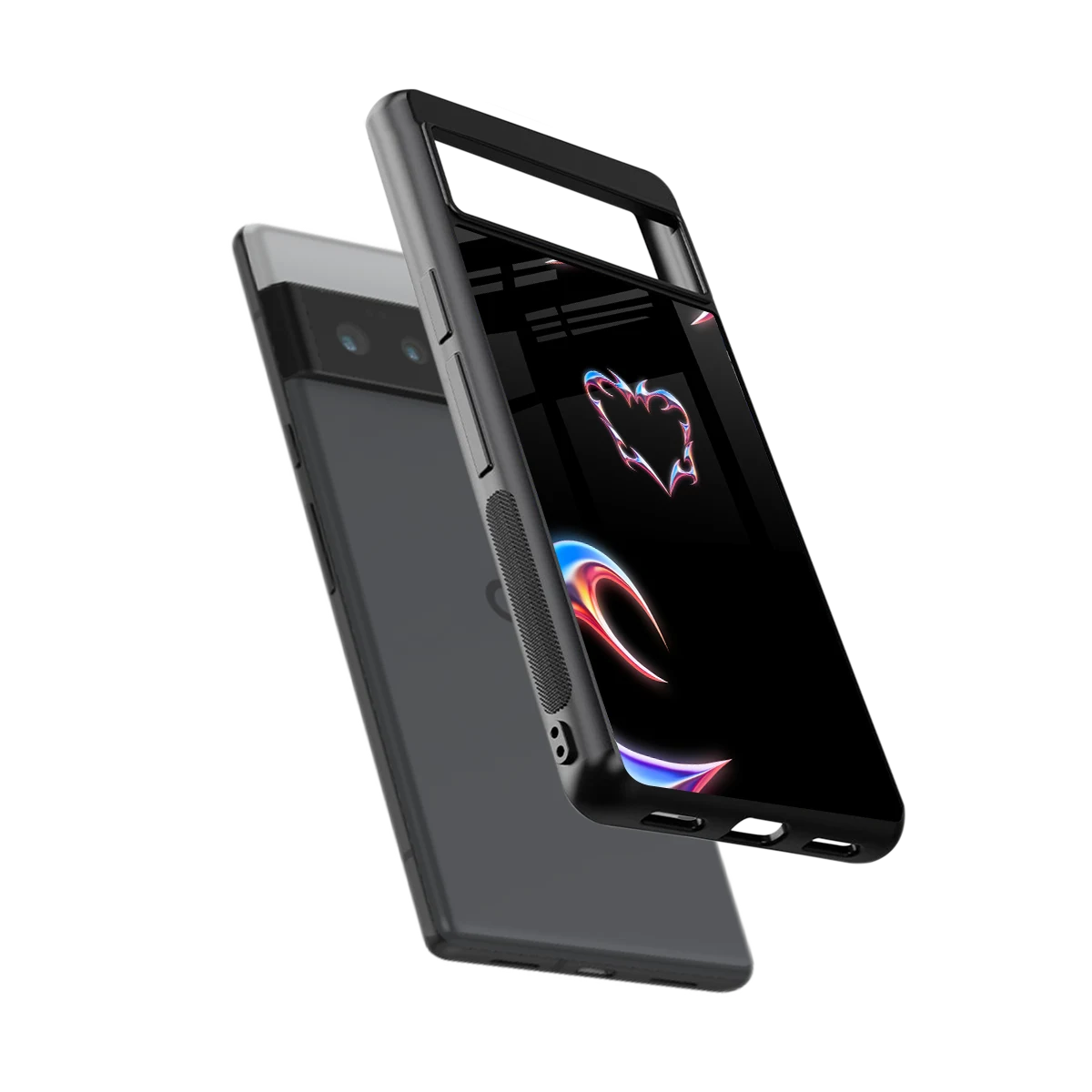 Prism Heart sleek google pixel 6 pro cover with tempered glass back and TPU edges