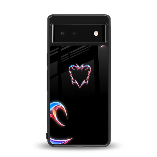 Prism Heart back phone cover | glass case for google pixel 6a