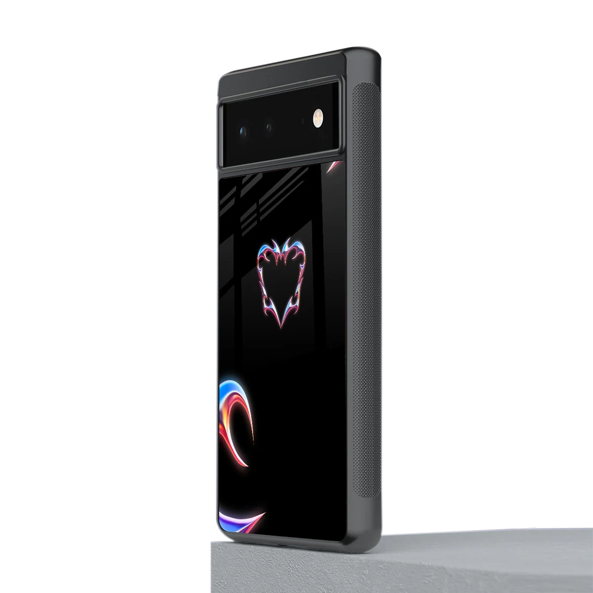 Prism Heart stylish phone case for google pixel 6a | glossy glass and slim fit
