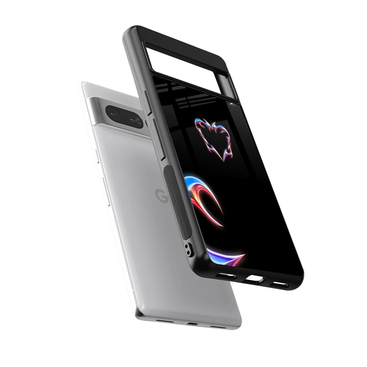 Prism Heart sleek google pixel 7 pro cover with tempered glass back and TPU edges