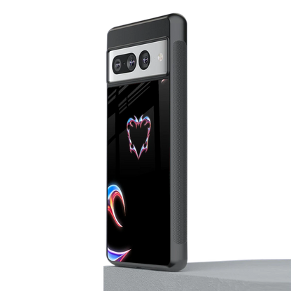 Prism Heart stylish phone case for google pixel 7 pro | glossy glass and slim fit
