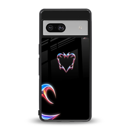 Prism Heart back phone cover | glass case for google pixel 7a