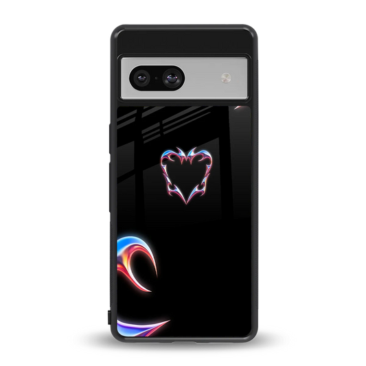 Prism Heart back phone cover | glass case for google pixel 7a