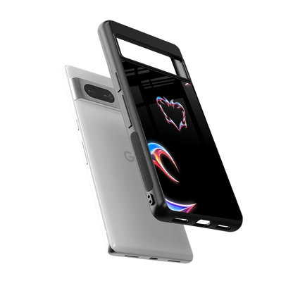 Prism Heart sleek google pixel 7a cover with tempered glass back and TPU edges
